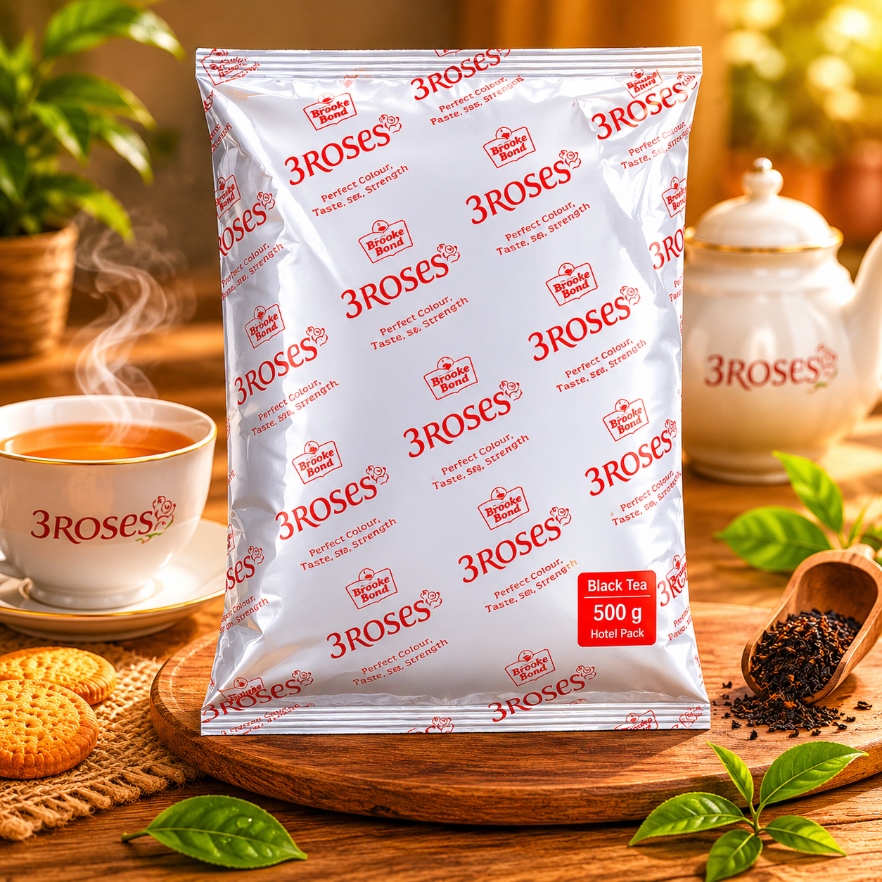 3Roses Tea 500gm Refil Pack 3 ரோசஸ் டீ