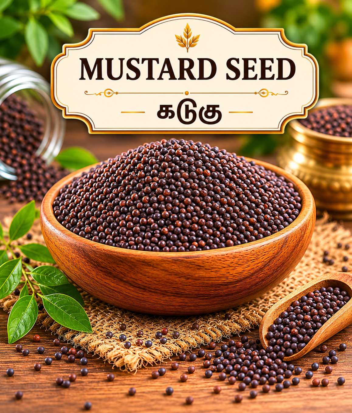 Premium Mustard Seeds / சுப்பரி கடுகு - Rich in Calcium, Iron, and Magnesium for Healthy Digestion