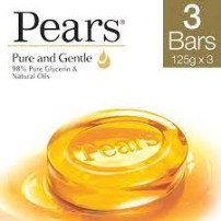 Pears Pure And Gentle 125g 3pcsபியர்ஸ் சோப்பு