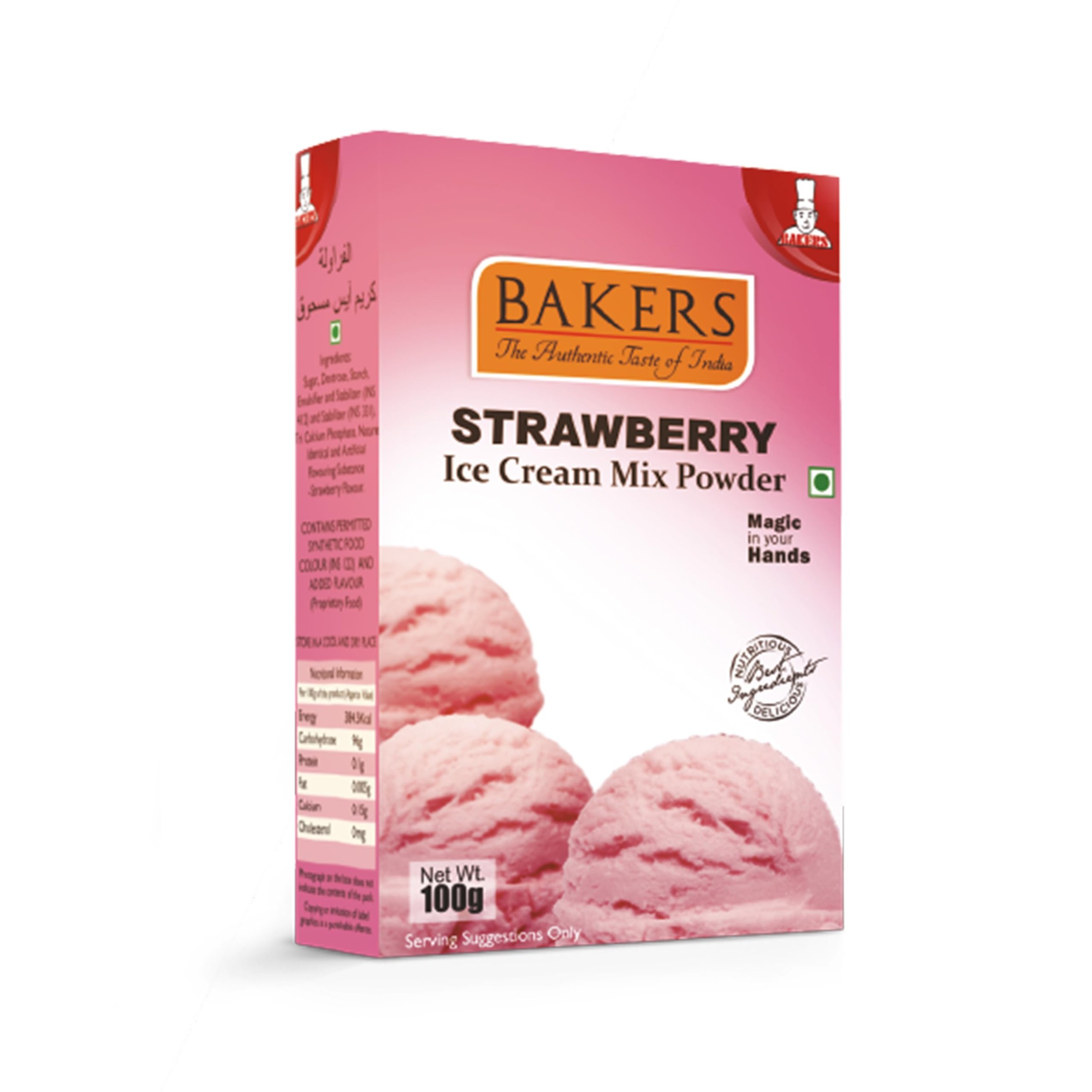 Ice Cream mix Bakers Strawberry ஐஸ்கிரீம் பவுடர்